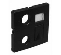 Лицевая панель для мультимедийных розток R-TV-RJ45/R-TV-RJ45-FO, цвет: черный (арт. 90774 TPM)