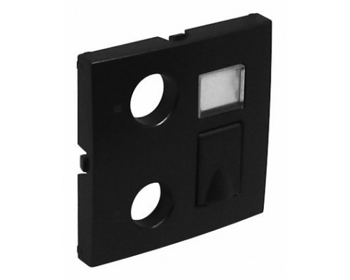 Лицевая панель для мультимедийных розток R-TV-RJ45/R-TV-RJ45-FO, цвет: черный (арт. 90774 TPM)