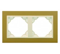 EFAPEL Logus90 Рамка двухместная, цвет: Золото/лед (арт. 90920 TUG)