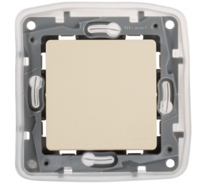 Выключатель-переключатель IP44 10AX, цвет слоновая кость (арт. 672300)