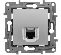 Розетка компьютерная (информационная) RJ45 Кат.5 UTP, цвет алюминий(арт. 672441)