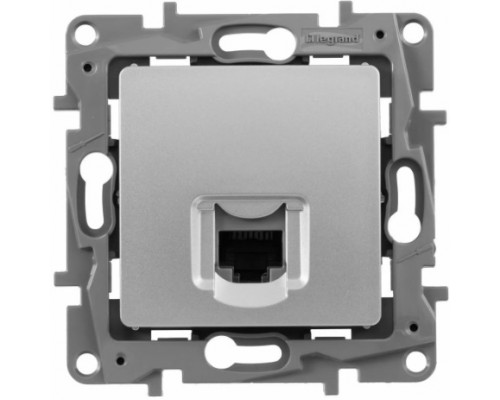 Розетка компьютерная (информационная) RJ45 Кат.5 UTP, цвет алюминий(арт. 672441)