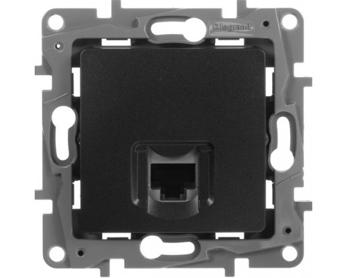 Розетка компьютерная (информационная) RJ45 Кат.5 UTP, цвет антрацит (арт. 672641)