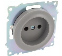 Розетка без заземления, винтовые контакты, цвет: Серый (арт. 1E10301302)