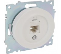 Розетка компьютерная одиночная RJ45 категория 5е, цвет: Белый (арт. 1E20701300)