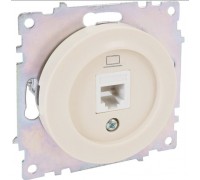 Розетка компьютерная одиночная RJ45 категория 5е, цвет: Бежевый (арт. 1E20701301)