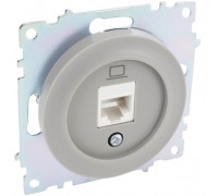 Розетка компьютерная одиночная RJ45 категория 5е, цвет: Серый (арт. 1E20701302)