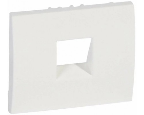 Лицевая панель для одиночной телефонной розетки RJ11 и RJ ISDN, цвет: Белый (White) (арт. 777095)