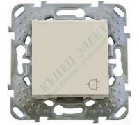 Розетка Schneider Electric Unica с заземлением(винтовой зажим), со шторками, с крышкой, цвет слоновая кость (арт. MGU5.037.25TAZD)