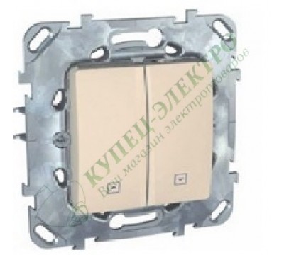 Выключатель Schneider Electric Unica для жалюзи, цвет слоновая кость (арт. MGU5.208.25ZD)