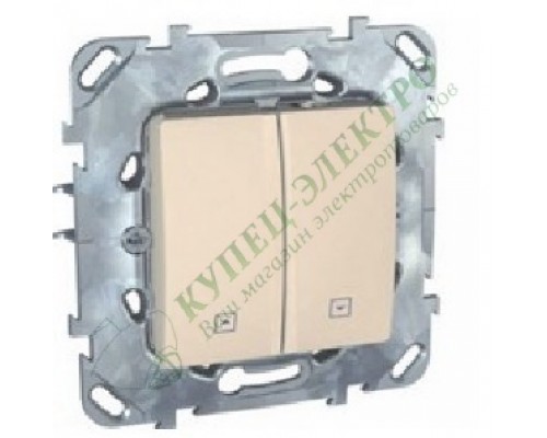 Выключатель Schneider Electric Unica для жалюзи, цвет слоновая кость (арт. MGU5.208.25ZD)