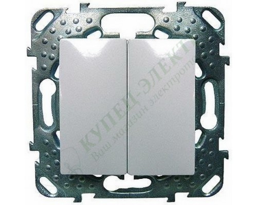 Выключатель Schneider Electric Unica двухклавишный (сх.5), цвет белый (арт. MGU5.211.18ZD)