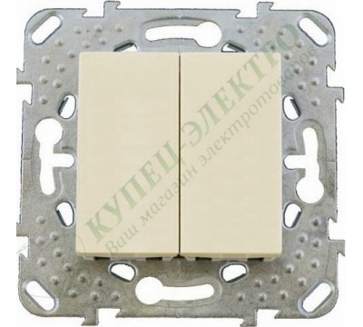 Выключатель Schneider Electric Unica двухклавишный (сх.5), цвет слоновая кость (арт. MGU5.211.25ZD)