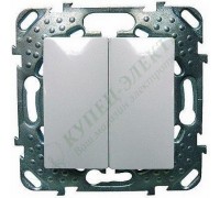 Переключатель Schneider Electric Unica двухклавишный (сх.6+6), цвет белый (арт. MGU5.213.18ZD)