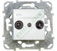 Розетка Schneider Electric Unica одиночная R/TV/SAT, цвет белый (арт. MGU5.454.18ZD)