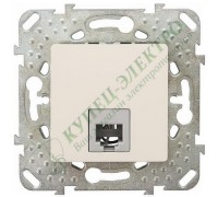 Розетка Schneider Electric Unica телефонная RJ11 (4 контакта), цвет слоновая кость (арт. MGU5.492.25ZD)