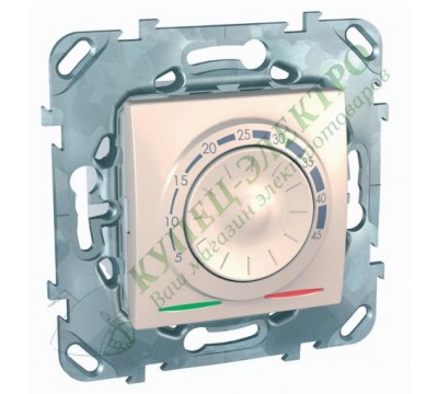Термостат Schneider Electric Unica для тёплого пола 10А с датчиком , цвет слоновая кость (арт. MGU5.503.25ZD)