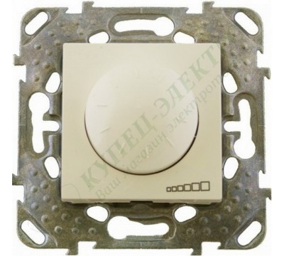 Диммер Schneider Electric Unica поворотный 40-400W, Переключатель Schneider Electric Unica, цвет слоновая кость (арт. MGU5.511.25ZD)
