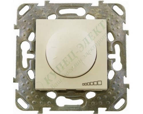 Диммер Schneider Electric Unica поворотный 40-400W, Переключатель Schneider Electric Unica, цвет слоновая кость (арт. MGU5.511.25ZD)