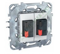 Розетка Schneider Electric Unica двойная, аудио, цвет белый (арт. MGU5.8787.18ZD)
