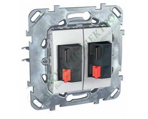 Розетка Schneider Electric Unica двойная, аудио, цвет белый (арт. MGU5.8787.18ZD)