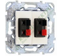 Розетка Schneider Electric Unica двойная, аудио, цвет слоновая кость (арт. MGU5.8787.25ZD)
