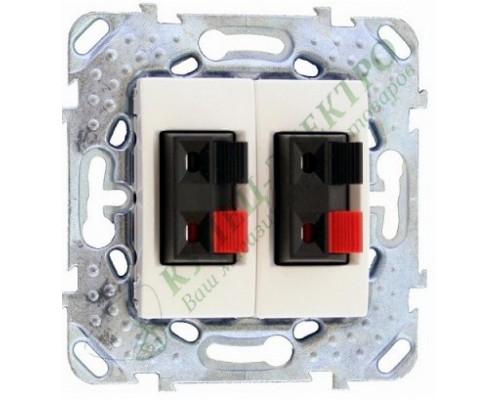 Розетка Schneider Electric Unica двойная, аудио, цвет слоновая кость (арт. MGU5.8787.25ZD)