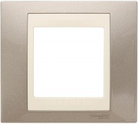 Рамка Schneider Electric Unica Хамелеон, 1 пост, цвет: шампань/слоновая кость (арт. MGU6.002.524)