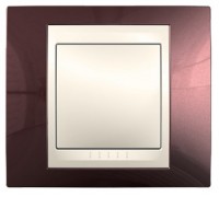 Рамка Schneider Electric Unica Хамелеон, 1 пост, цвет: терракотовый/слоновая кость (арт. MGU6.002.551)