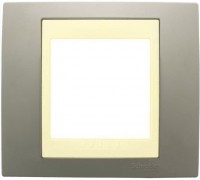 Рамка Schneider Electric Unica Хамелеон, 1 пост, цвет: серый/слоновая кость (арт. MGU6.002.565)