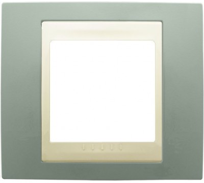 Рамка Schneider Electric Unica Хамелеон, 1 пост, цвет: морская волна/слоновая кость (арт. MGU6.002.570)