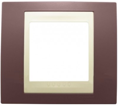 Рамка Schneider Electric Unica Хамелеон, 1 пост, цвет: лиловый/слоновая кость (арт. MGU6.002.576)