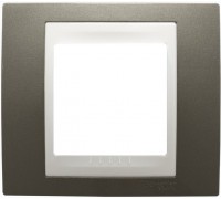 Рамка Schneider Electric Unica Хамелеон, 1 пост, цвет: шампань/белый (арт. MGU6.002.824)