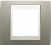 Рамка Schneider Electric Unica Хамелеон, 1 пост, цвет: серый/белый (арт. MGU6.002.865)