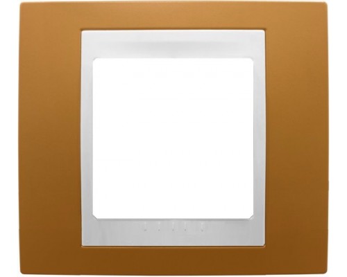 Рамка Schneider Electric Unica Хамелеон, 1 пост, цвет: оранжевый/белый (арт. MGU6.002.869)