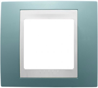 Рамка Schneider Electric Unica Хамелеон, 1 пост, цвет: синий/белый (арт. MGU6.002.873)