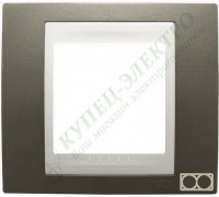 Рамка Schneider Electric Unica Хамелеон горизонтальная, 2 поста, цвет: шампань/белый (арт. MGU6.004.824)