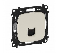 Valena ALLURE Телефонная розетка RJ11 одиночная, с лицевой панелью. Цвет: Слоновая кость (арт. 753068+755416)