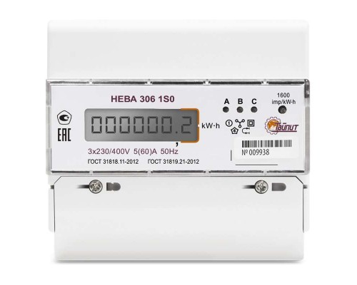Счетчик НЕВА 306 3ф 5-60А 1 класс точн. ЖКИ Тайпит 6056056