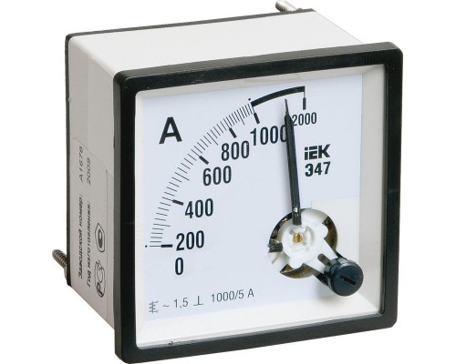 Амперметр Э47 72х72мм 1000/5А кл. точн. 1.5 IEK IPA10-6-1000-E