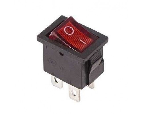 Выключатель клавишный 250В 6А (4с) ON-OFF красн. с подсветкой Mini (RWB-20; SC-768) Rexant 36-2190