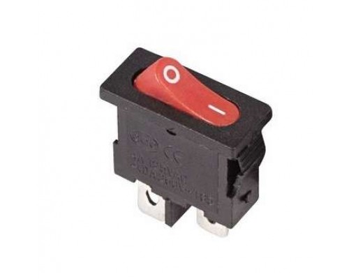 Выключатель клавишный 250В 6А (2с) ON-OFF красн. Mini (RWB-103 SC-766 MRS-101-5) Rexant 36-2051