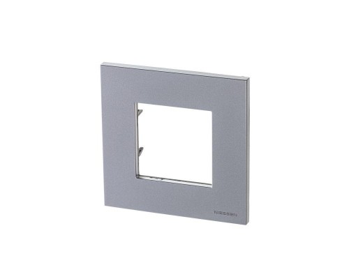 Рамка 1-м 2мод. Zenit серебристый ABB 2CLA227100N1301