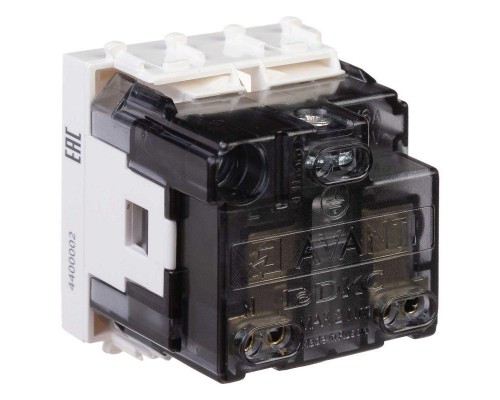 Розетка 1-м 2мод. Avanti "Белое облако" 16А IP20 2P+E защ. шторки бел. DKC 4400002