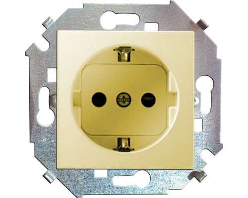 Механизм розетки 1-м СП Simon15 16А IP20 250В с заземл. винт. клеммы сл. кость Simon 1591432-031