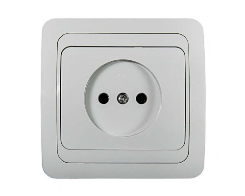 Розетка 1-м СП Classico 2022 16А IP20 бел. ASD / IN HOME 4680005959891