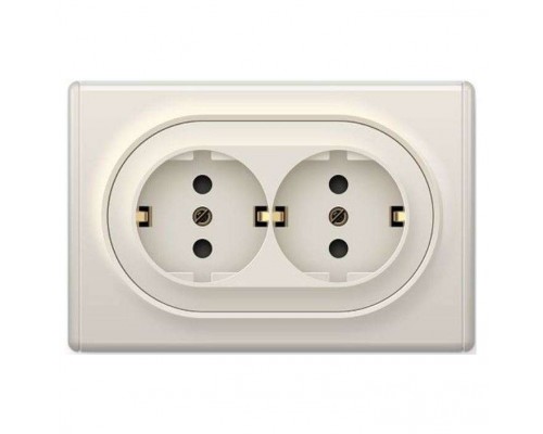 Розетка 2-м СП Florence 16А IP20 с заземл. винт. контакты беж. 1E10401301 OneKeyElectro 2172790