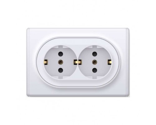 Розетка 2-м СП Florence 16А IP20 с заземл. винт. контакты бел. 1E10401300 OneKeyElectro 2172767