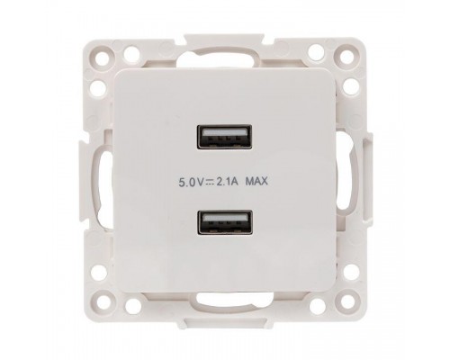 Механизм розетки USB 2-м Стокгольм 2.1А бел. PROxima EKF EYR16-028-10-2USB