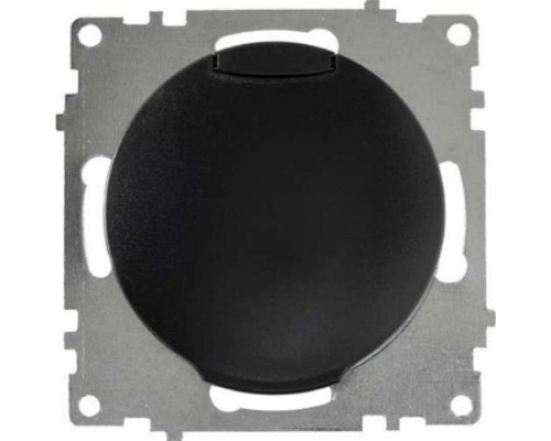 Механизм розетки 1-м СП Florence 16А IP20 с заземл. винт. контакты с крышкой черн. 1E10501303 OneKeyElectro 2172814